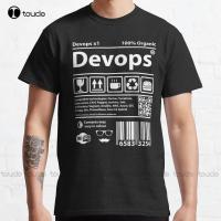 Devops Barcode Classic T-Shirt Teacher Shirt Custom Aldult Teen Unisex Digital Printing Tee Shirts Xs-Custom Gift Retro 4XL 5XL 6XL