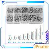 JPnator 800ชิ้น/กล่องสแตนเลสไขควง M2x4 M2x5 M2x6 M2x8 M2x10คละแบบชุดเครื่องมือสำหรับใช้ล็อคไม้ถั่วชุดสกรูตะปูควง