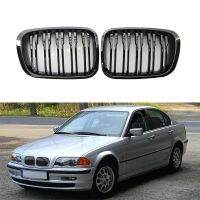 Car Front Bumper Kidney Grill GrilleRacing Grills Gloss Black Grilles For BMW 3 Series E46 4-Door 4D 4DR 1998-2001 Accessories