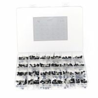 480 ชิ้น 24 ชนิดซิลิคอนแบบอินไลน์ NPN / PNP Transistor Assortment Kit Pack 2N2222 S8050 S9014 2N3906 BC547 BC548 BC549 BC550 BC558