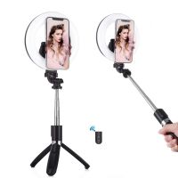 6 Inch Led Selfie Ring Light with Tripod Stand Selfie Stick Photography Led Live Broadcast Youtube Vlogging Phone Fill Lamp