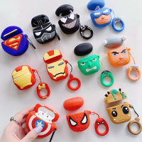 CrashStar เคส AirPods ลายอเวนเจอร์ส,เคสนิ่มกันกระแทกพร้อมแหวนและสายคล้องคอสำหรับ AirPods 1 2 3 AirPods Pro InPods 12 I12