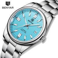 Benyar Penn and cross-border new watches automatic mechanical watch fashion waterproof luminous male strip mens watch 5185 --238811Hot selling mens watches✌