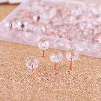 100pcs Rose Gold Pushpins Thumb Thumbtack Board Round Ball Drawing Wall Studs Clips Pins Tacks