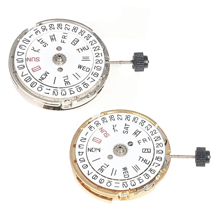 double-calendar-crown-at-3-mechanical-movement-for-miyota-8205-watch-movement-repair-parts-silver