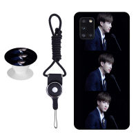 BTS เคสโทรศัพท์สำหรับ Samsung Galaxy A31ซิลิคอนนุ่มกรณีที่มีรูปแบบเดียวกันแหวนและเชือก