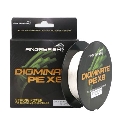 （A Decent035）Angryfish Dio-braid 8X 300M Braided Fishing Line 5 Colors Super Strong PE endurance