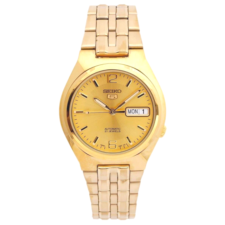 SEIKO 5 SPORTS SNKL64K1 MEN'S AUTOMATIC GOLD WATCH, STAINLESS STEEL ...