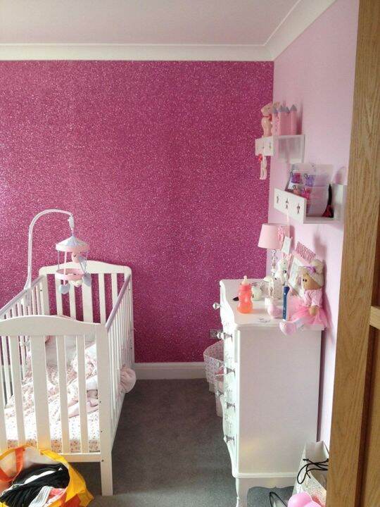 PINK GLITTER PLAIN COLOR WALLPAPER 45cm x 5m Self Adhesive PVC DIY Wall