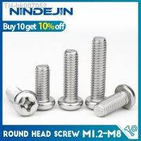 ☏  NINDEJIN Cross Recessed Round Head Screws M1.2 M1.4 M1.6 M2 M2.5 M3 M4 M5 M6 M8 Stainless Steel Phillips Computer Machine Screw