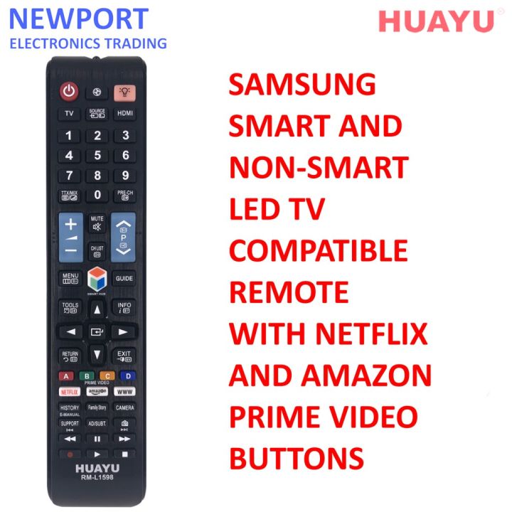 huayu-rm-l1598-samsung-led-smart-รีโมทคอนลที่เข้ากันได้กับ-netflix-และ-prime-buttons