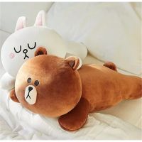 Line Friend Brown Bearโกหกตุ๊กตาหมีสีน้ำตาลตุ๊กตาหมีสีขาวตุ๊กตาหมีพุ่มตุ๊กตาหมีแพนด้าของขวัญวันเกิดสำหรับแฟนและแฟน