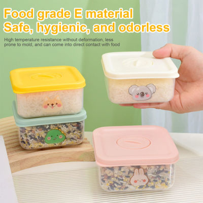 Square Refrigerator Fresh-Keeping Storage Box Food Grade Coarse Grains Brown Rice Sub-Packing Box Microwave Oven Lunch Box