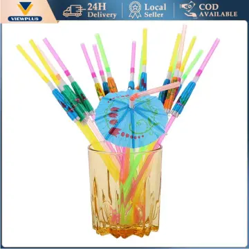 10pcs 3D Flamingo Drinking Straws Jungle Paper Straw Summer Pool