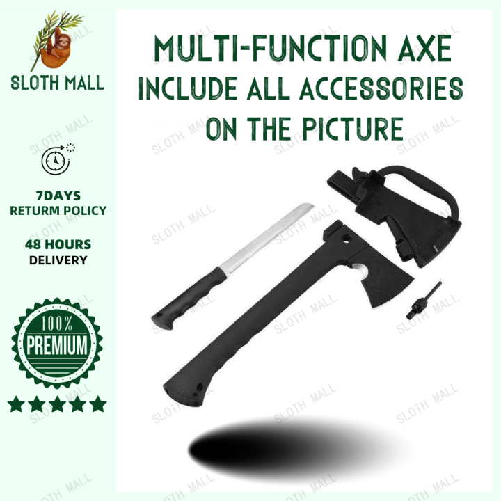 Multifunction Axe Tomahawk Hatchet Ax Knives & Tools Handy For Camping Gardening and Hiking