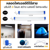 หลอดไฟ LED ไร้สาย ไฟพกพา 60W 120W ไฟฉุกเฉิน 3 โหมด หลอดไฟUSB หลอดไฟแบบชาร์จแบต ไฟไร้สาย ไฟขายของตลาดนัด หลอดไฟติดผนัง ไฟแคมป์ปิ้ง รุ่น HL-2060 HL-2120