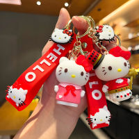 Kawaii Sanrio Keychain Cute Cartoon Hello Keychains KT Cat Car Key Ring Backpack Pendant Ornaments Jewelry Holiday Gifts