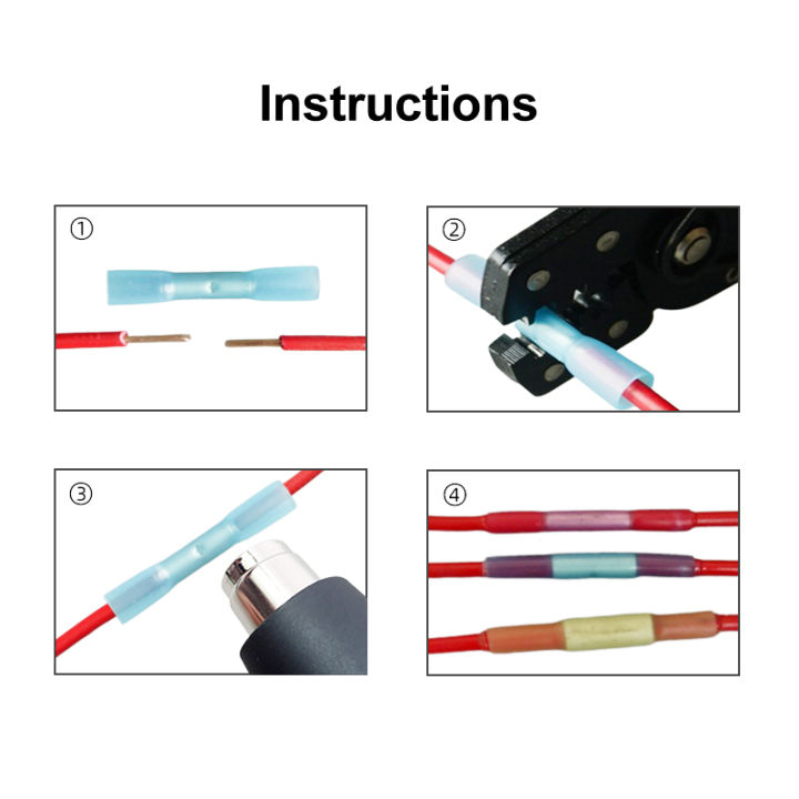 100250pcs-กันน้ำความร้อนหดสายไฟฟ้าลวด-crimp-แขน-splice-แหวนส้อม-y-terminals-ชุดฉนวน-connectors-kit