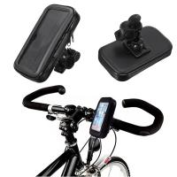 Motorcycle Mobile Phone Waterproof Bag With Bracket Bicycle 5 Inch GPS Handlebar Mount Holder Case Motorcycle Accessories