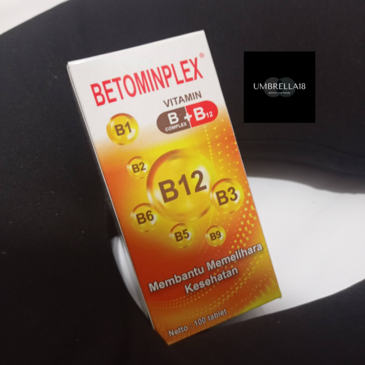 BETOMINPLEX VITAMIN B Complex + B12 Netto 100 Tablet/obat Kesehatan ...