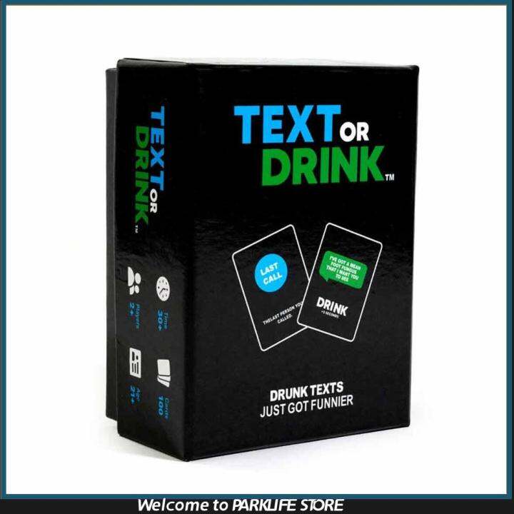 Text Or Drink Drinking Card Game for Parties Funny Games for Party