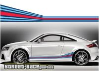 สำหรับ X2 Audi Martini Side Racing ลายสติกเกอร์ไวนิลลายกราฟิก004 A1 S1 Tt S3 A3