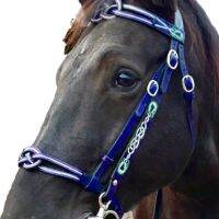 ✼ Horse Halters And Lead Ropes PU Leather Halter And Lead Ropes Ergonomic Comfortable Unfettered Halters With Metal Buckle