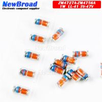 50PCS SMD Zener Diode 1W ZM4728 ZM4742A ZM4744 ZM4753A ZM4733 ZM4727/ZM4756 1N4727A/1N4756A 3V-47V Cylindrical Glass Tube LL-41 WATTY Electronics