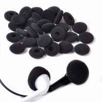30ชิ้นฟองน้ำครอบคลุมเคล็ดลับสีดำนุ่มโฟมเอียร์บัดหูฟังแผ่นรองหูเปลี่ยนสำหรับหูฟัง MP3 MP4ศัพท์มือถือ