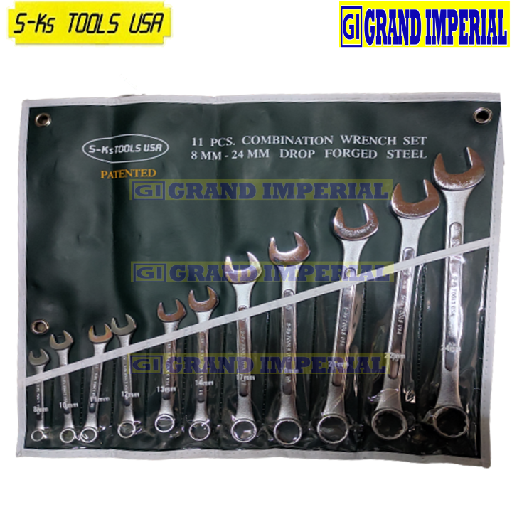 SKs Tools USA Combination Wrench Set 824mm 11Pcs STC0824 Grand