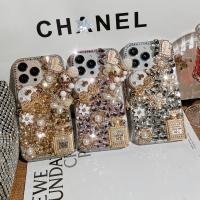 คริสตัลรูป Bling แบบทำด้วยมือเคสรถฟักทองเพชรพลอยเทียมสำหรับ IPhone 15 14 13 12 11 Pro Max XR X XS Max 8 7 Plus เคสหรูหราของผู้หญิงกันกระแทกสำหรับเด็กผู้หญิง SE3 SE2