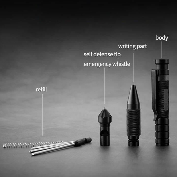 tenvellon-ยุทธวิธีปากกาอุปกรณ์ป้องกันตนเองฉุกเฉินเขียนนกหวีดปากกาทังสเตนเหล็กป้องกันความปลอดภัย-edc