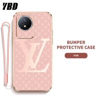 YBD LV ซิลิกาเคสโทรศัพท์เจลพร้อมสายคล้องสำหรับ Vivo Y02 Y02A Y02T Y11 2023เคสบางพิเศษพร้อมเลนส์ป้องกัน