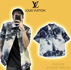 Lv Luon Vuituoi Monogram Tapestry Motif Hawaiian shirt full tag pocket,  cuban shirt LV plvs