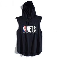 Basketball Uniform Hooded Vest Men Sweat-Absorbent Breathable Running Fitness Training Sleeveless Sports T-Shirt