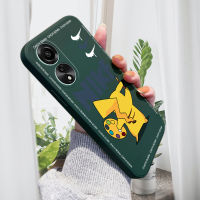 เคสโทรศัพท์สำหรับ OPPO A78 4G แฟชั่นเคสโทรศัพท์ปิกาจูน่ารักลายโปเกมอนสแควร์ปลอกซิลิโคนน้ำคลุมทั้งหมดเคสป้องกันทนแรงกระแทกกล้องแบบดั้งเดิม