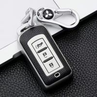 linkoko Mitsubishi Car Key Case Cover Smart Key Protection Holder Shell with Keychain for Outlander Lancer 10 Pajero Sport L200 Montero GLS, Mirage GLS, Xpander GLS, Strada GLS 2019