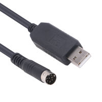 DB9 USB 1761-cbl-pm02ถึง8 Din RS232สายเคเบิลการเขียนโปรแกรมแบบอนุกรมสำหรับ Allen dley PLC 1000 1100 1200 1400 1500 Series