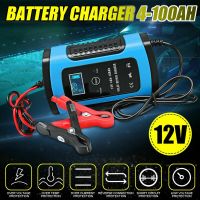 ZZOOI 12V 6A Pulse Repair Smart Charger LCD Display For Truck Motorcycle Car 12V AGM Gel Dry Wet Lead Acid Battery 75AH 90AH 100AH