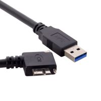 USB3.0 to 90 Degree Left Angled Micro USB Screw Mount Data Cable 3m for Industrial Camera