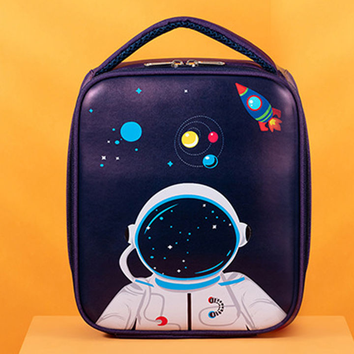 2023-picnic-wear-resistant-for-kids-reusable-pu-leather-thermal-insulation-lunch-bag-cartoon-zipper-closure-astronaut-school-student