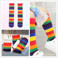 Kids Colorful Socks Toddlers Girls Candy Color Striped Sock Baby Knee High Socks Girl Boy Socks for Children Girls Long Socks