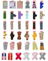 เด็ก318รูปแบบขาอุ่นทารกคริสต์มาส Leggings ถุงเท้าเด็กเลคกิ้งแน่นแขนอุ่น Zig-Zag เลคกิ้ง48คู่ล็อต