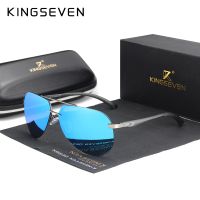 ℡❍♧ KINGSEVEN Aluminum Magnesium Polarized Rimless Lens Sunglasses For Men High Definition Retro Women Eyewear Oculos de sol