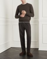 WARDROBE MINISTRY - เสื้อสเวตเตอร์ All-Season Merino Wool Sweater in Rustic Brown