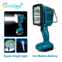 ไฟฉายไฟ LED ทำงานสำหรับ1418โวลต์ Makita แบตเตอรี่แบบพกพากลางแจ้งสปอตไลตั้งแคมป์ Floodlight SOS โคมไฟ BL1830ปลั๊กภายนอก