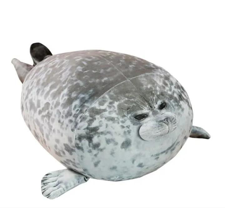 40cm Chubby Blob Seal Pillow Stuffed Cotton Plush Animal Toy Cute Ocean ...