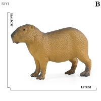 ไซยิ?ของขวัญ?ของเล่นจำลองโมเดลสัตว์ป่าตกแต่งโต๊ะจำลอง Capybara 1ชิ้น