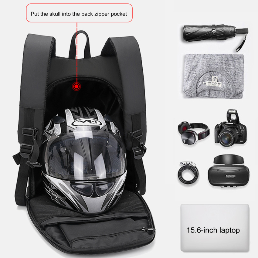 Motorcycle Helmet Bag Cycling Helmet Storage Hiking Helmet catch Bag Backpack Basketball Football Soccer Backpack Black