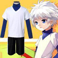 【Love as before】คอสเพลย์อะนิเมะ Hunter X Hunter Killua Zoldyck ชุดเครื่องแต่งกายสำหรับผู้ชายผู้หญิงฮาโลวีนแต่งตัวพรรคคอสเพลย์สูทเสื้อยืด Hombre